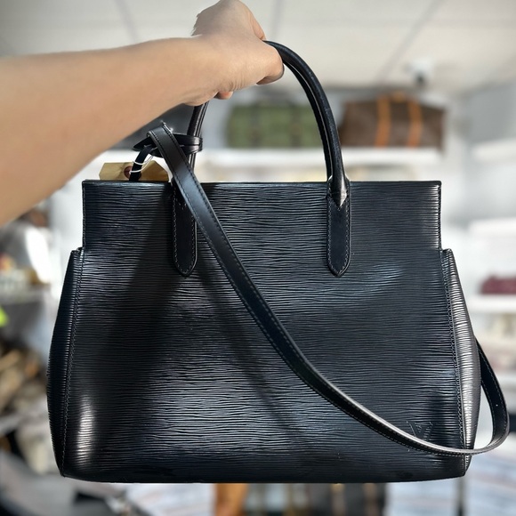 Louis Vuitton Handbags - LV Black Epi Leather 2 Way Bag
